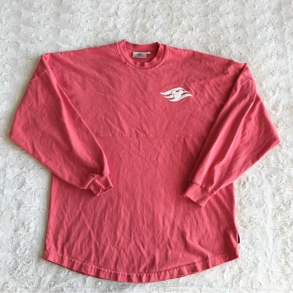 Vintage Disney Cruise Line Spirit Jersey Adult Small Pink Spell Out DCL Mickey - Picture 2 of 12